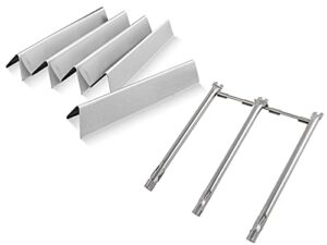 weber grill spirit replacement parts, 7636 weber spirit grill parts 15.3 inch flavorizer bars with 69787 burner for weber spirit i & ii 300 series, spirit e310 e320 e330 s310 s320 s330