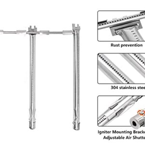 Weber Grill Spirit Replacement Parts, 7636 Weber Spirit Grill Parts 15.3 Inch Flavorizer Bars with 69787 Burner for Weber Spirit I & II 300 Series, Spirit E310 E320 E330 S310 S320 S330