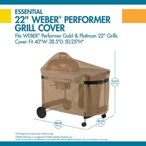 Duck Covers Essential Water-Resistant 40 Inch BBQ Grill Cover for Weber Performer