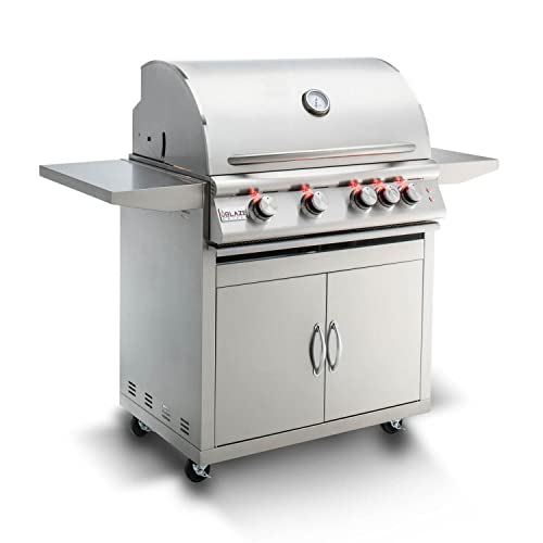 Blaze Premium LTE 32-Inch 4-Burner Propane Gas Grill With Rear Infrared Burner & Grill Lights - BLZ-4LTE2-LP