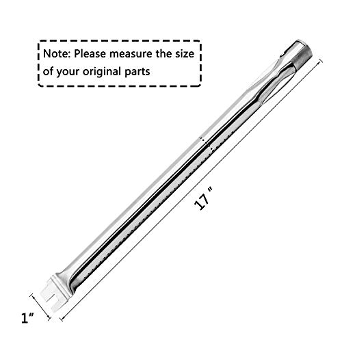 Hisencn Repair Kit Replacement for Ducane 3 Burner 17" 3100, 3200, 3400, 30400040, DUCHD1, 30500048, 30500602, DUCHP1 Gas Barbecue Grill Pipe Burner Tube, Heat Plate Tent Shield, Burner Cover