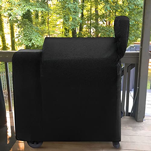 i COVER Pellet Grill Cover-Fits Traeger 22 Series Grill Smokers, Heavy Duty Water Proof Patio Outdoor Canvas Barbeque Grill Cover for Traeger 22 Series Lil Tex Elite, Pro, Eastwood, Black