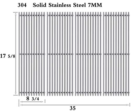 Htanch SF7241(4-Pack) 17 5/8" Stainless Steel Cooking Grid Grates Replacement for Kenmore 148.16656010, 148.23682310, 640-05057386-4, 90118. Master Forge SH3118B BG179A, BG179C Gas Grill