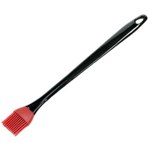 chef craft select silicone basting brush, 13.5 inches in length, red/black