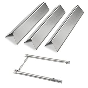 derurizy grill replacement part for weber spirit i & ii 200 series, weber spirit e-210, s-210, spirit e-220, s-220, 7635 flavorizer bars and 69785 grill burner, stainless steel rpair kit set
