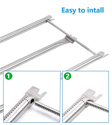 GasSaf 24.5 inch Flavorizer Bar and Burner Tube Set Replacement for Weber 7539, 7540 67820 67722, Genesis 300 Series Grills