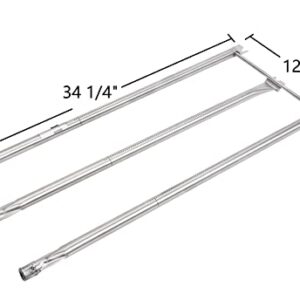 GasSaf 24.5 inch Flavorizer Bar and Burner Tube Set Replacement for Weber 7539, 7540 67820 67722, Genesis 300 Series Grills