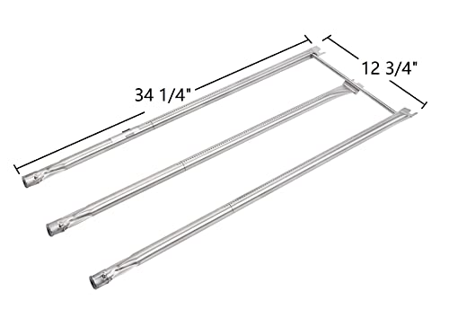 GasSaf 24.5 inch Flavorizer Bar and Burner Tube Set Replacement for Weber 7539, 7540 67820 67722, Genesis 300 Series Grills