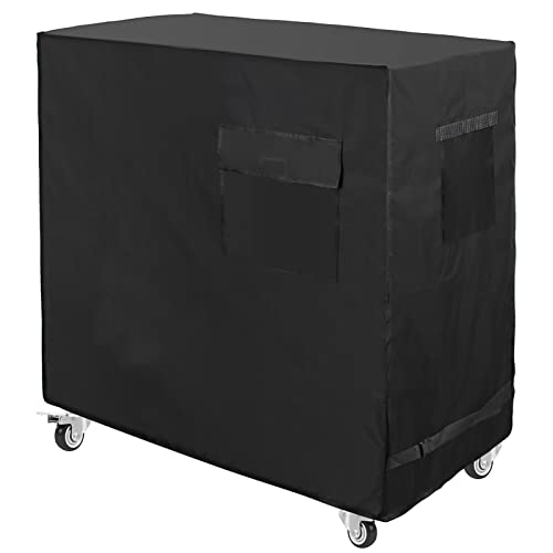 Cooler Cart Cover Black, Luxiv Waterproof Rolling Cooler Cover 34L x 20W x 32H inches 80 Quart Rolling Ice Chest Cover for Anti Rain, Sunlight, Dust (34L x 20W x 32H)