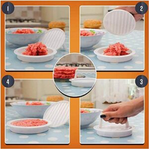 AISIBO 2 Piece Hamburger Press, Plastic Burger Press, Hamburger Maker Meat Press Set