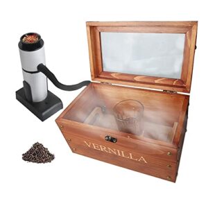 cocktail smoker kit for drinks wooden smoker infuser box with portable smoking gun whiskey old fashioned cocktail smoker kit