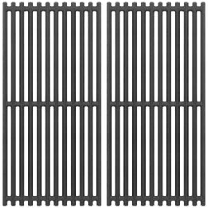 bbq future 17" grill grates for charbroil 2-burner tru-infrared gas grills 463644220 463642316 463632320 463632520, cast iron cooking grid replacement part g369-0030-w2 for charbroil grill parts