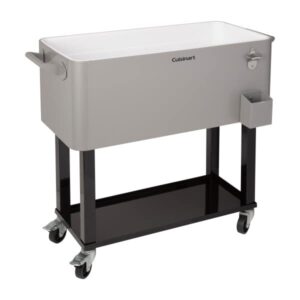 Cuisinart CCC-3517 Portable 80-Quart Outdoor Cooler Cart with Dual-Sided Lid, BBQ Cart with Bottle Opener (Fits 100 Cans or 50 Bottles)