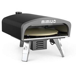 Mimiuo Outdoor Gas Pizza Oven Portable Propane Pizza Grilling Stove with Automatic Rotation System, Oven Cover, Pizza Stone and Pizza Peel - (Tisserie G-Oven Series) - Global Patent