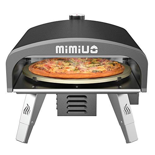 Mimiuo Outdoor Gas Pizza Oven Portable Propane Pizza Grilling Stove with Automatic Rotation System, Oven Cover, Pizza Stone and Pizza Peel - (Tisserie G-Oven Series) - Global Patent