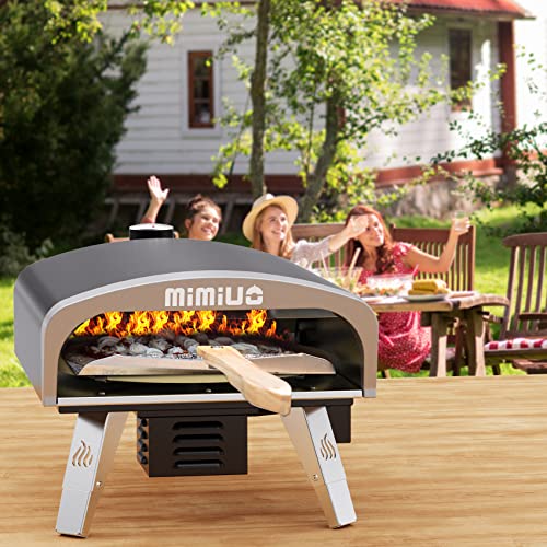 Mimiuo Outdoor Gas Pizza Oven Portable Propane Pizza Grilling Stove with Automatic Rotation System, Oven Cover, Pizza Stone and Pizza Peel - (Tisserie G-Oven Series) - Global Patent