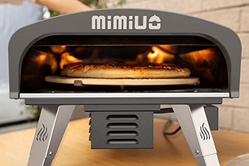 Mimiuo Outdoor Gas Pizza Oven Portable Propane Pizza Grilling Stove with Automatic Rotation System, Oven Cover, Pizza Stone and Pizza Peel - (Tisserie G-Oven Series) - Global Patent