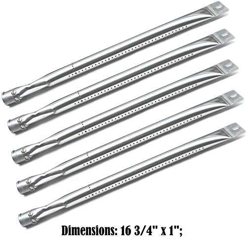 Direct Store Parts DA101 (5-Pack) Stainless Steel Burner Replacement for Master Forge Models: L3218, P3018, SH3118B Gas Grill