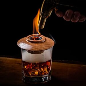 Premium Cocktail Smoker Kit with Torch and Wood Chips, 4 Flavors - Old Fashioned Smoker Kit, Bourbon & Whiskey Drink Smoker Infuser Kit - Whiskey Gifts for Men, Dad, Husband (No Butane)