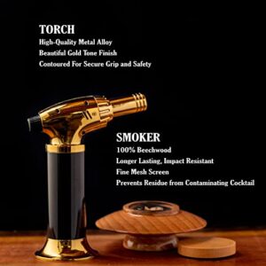 Premium Cocktail Smoker Kit with Torch and Wood Chips, 4 Flavors - Old Fashioned Smoker Kit, Bourbon & Whiskey Drink Smoker Infuser Kit - Whiskey Gifts for Men, Dad, Husband (No Butane)