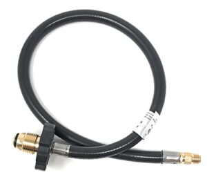 2' lp propane gas hose assembly pig tail soft nose pol x 1/4 male inverted flare [948-746] high or low pressure. converts pol lp tank cylinder connection rv replacement part