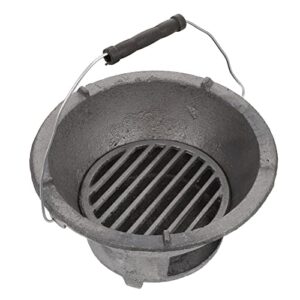 operitacx mini charcoal grill camping stove portable barbecue stove cast iron japanese hibachi grill yakitori grill tabletop bbq grill for hot pot outdoor picnic