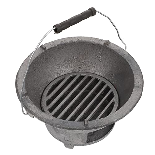 Operitacx Mini Charcoal Grill Camping Stove Portable Barbecue Stove Cast Iron Japanese Hibachi Grill Yakitori Grill Tabletop BBQ Grill for Hot Pot Outdoor Picnic