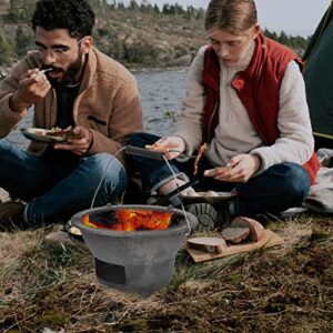 Operitacx Mini Charcoal Grill Camping Stove Portable Barbecue Stove Cast Iron Japanese Hibachi Grill Yakitori Grill Tabletop BBQ Grill for Hot Pot Outdoor Picnic