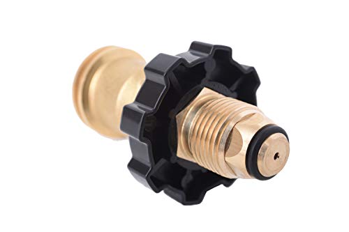 Flame King POL01JT002 Propane Tank Adapter POL to QCC1 Type Converts Old to New Connection, Brass