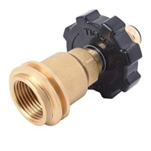 Flame King POL01JT002 Propane Tank Adapter POL to QCC1 Type Converts Old to New Connection, Brass