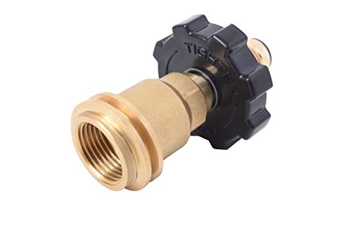 Flame King POL01JT002 Propane Tank Adapter POL to QCC1 Type Converts Old to New Connection, Brass