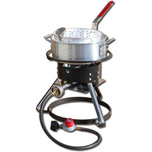 king kooker 1217 12″ bolt together outdoor cooker with aluminum fry pan