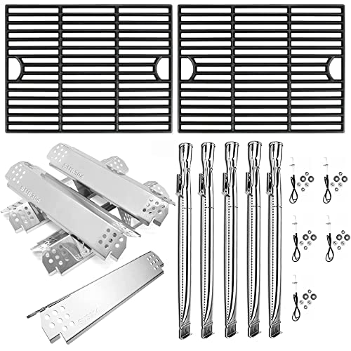 Hisencn 304 Stainless Steel Grill Parts for Home Depot Nexgrill 720-0830H, 5 Burner 720-0888 720-0888N 720-0888S Gas Grill, Grill Burner, Heat Plate, Cooking Grates Parts, 13 x 17