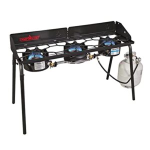 camp chef explorer 3x three-burner stove, cooking surface 14 in. x 49 in.