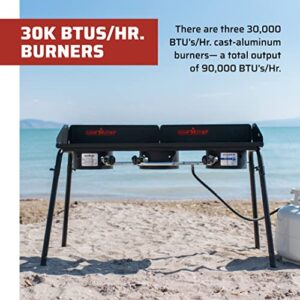 Camp Chef Explorer 3X Three-Burner Stove, Cooking Surface 14 in. x 49 in.