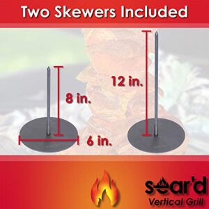 Stainless Vertical Skewer Barbecue Spit Skewer Grill BBQ - Great for Tacos Al Pastor, Shawarma, Brazilian Churrasco, Whole Chickens and Many Other Delicious Dishes!