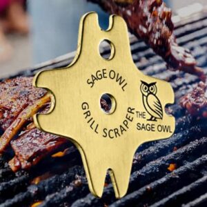 Sage Owl BBQ Grill Scraper Tool - Gifts for Women Who Has Everything - Dishwasher Safe Bristle Free BBQ Grill Brush Alternative - Mens Gifts for Christmas