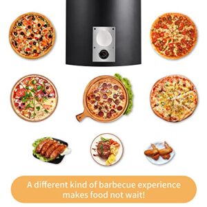 Kevirice Portable Outdoor Wood-Fired Pizza Oven, Stainless Steel Pizza Maker with 13"Pizza Stone & Peel for Outdoor Cooking