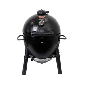 Char-Griller E6714 AKORN Jr. Portable Kamado Charcoal Grill + Grill Cover Bundle