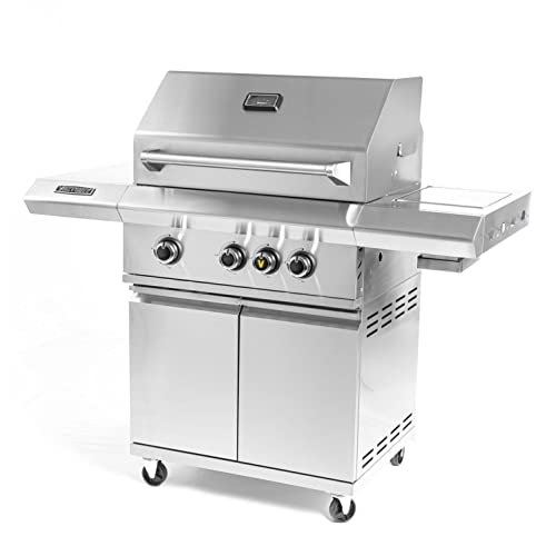 Victory 3-Burner Propane Gas Grill With Infrared Side Burner - BBQ-VCT3BSB-LP