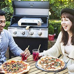 only fire Pizza Oven Kit for Grill Top, Portable Stainless Steel Pizza Oven Kit for Gas Grill, Charcoal Grill and Propane, Baking Tools Including Pizza Chamber, Pizza Stone, Pizza Peel & Thermometer