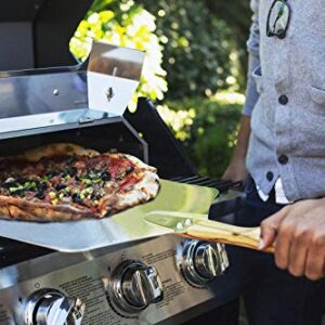 only fire Pizza Oven Kit for Grill Top, Portable Stainless Steel Pizza Oven Kit for Gas Grill, Charcoal Grill and Propane, Baking Tools Including Pizza Chamber, Pizza Stone, Pizza Peel & Thermometer