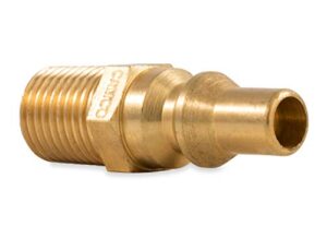 camco propane quick-connect fitting- allows you to add a convenient connect/disconnect method to your low pressure appliances, 1/4" npt x full flow male plug (59903)