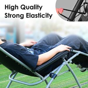 Zero Gravity Chair Replacement Cord Laces Antigravity Chair Replacement Cords Bungee Elastic Lawn Chair Cord Patio Recliner Chair Repair Cord Kit Nylon Stretch Cord for Outdoor, Lounge Chair - 4 Cords