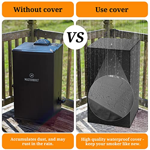 Tonhui Cover for Masterbuilt 40-Inch Electric Smoker, Smoker Grill Cover Heavy Duty Waterproof (23.2 x 16.9 x 38.6 inch)