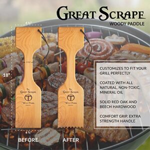 The Great Scrape The Woody Paddle New All Natural BBQ Grill Scraper