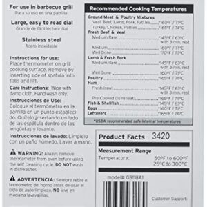 AcuRite 3118 Stainless Steel Grill Surface Thermometer