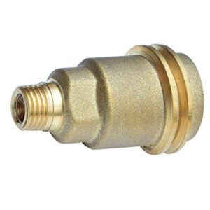 onlyfire 5042 qcc1 propane gas fitting adapter with 1/4 inch male pipe thread, brass fitting