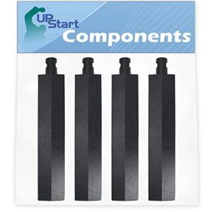 upstart components 4-pack bbq gas grill tube burner replacement parts for beefeater 2-burner - compatible barbeque cast iron pipe burners 15 3/4"