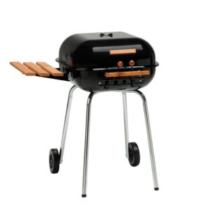 americana swinger charcoal grill with one side table, black